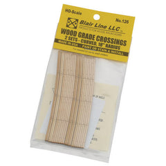 HO Laser-Cut Wood Grade Crossing, 18" Radius (2)