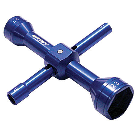 Quad Hex Socket Wrench 7,8,17,23mm, Blue